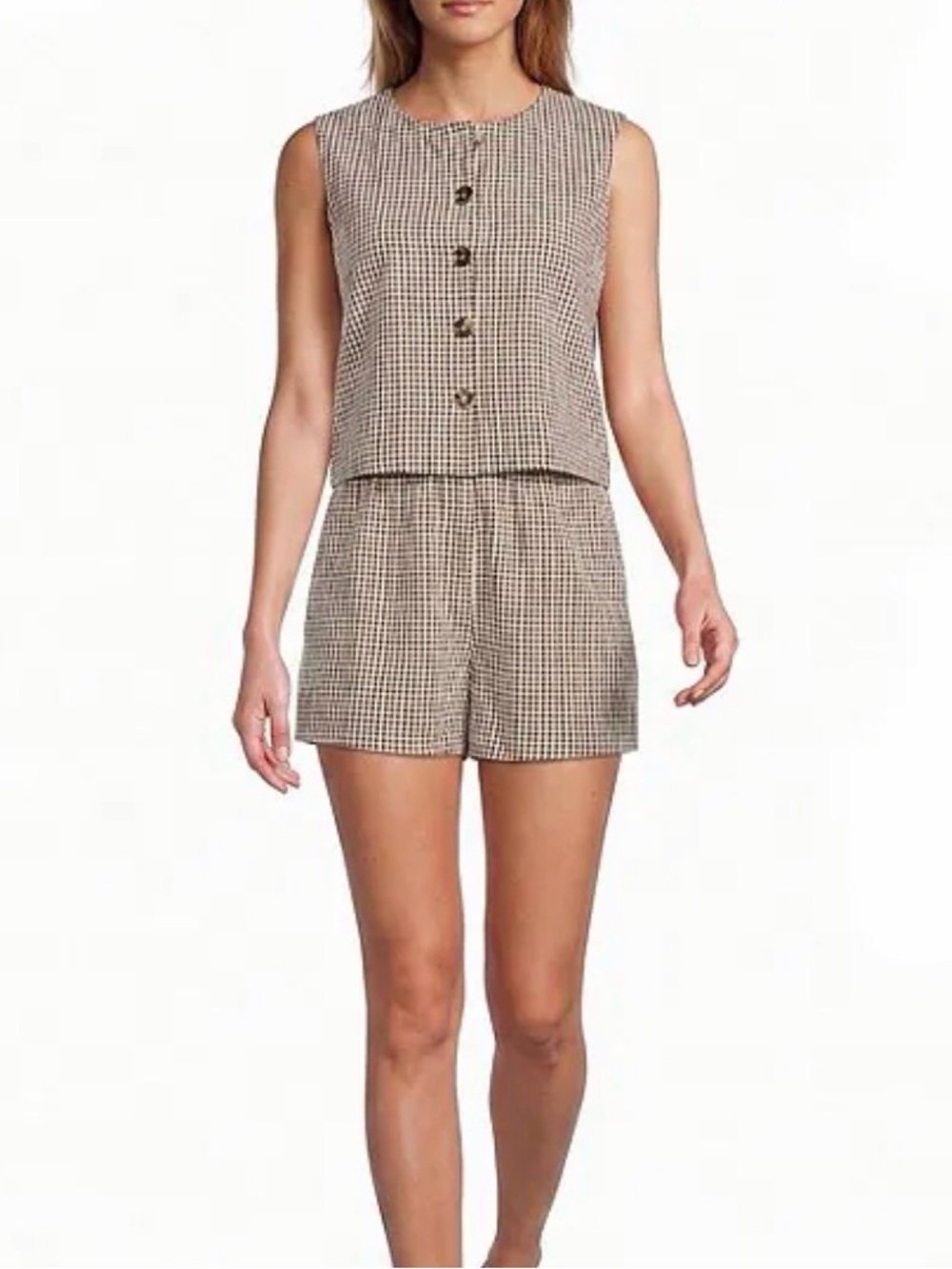 NWT Antonio Melani Gingham Maria top